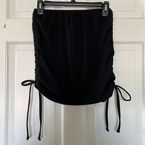 Ruched Drawstring mini skirt